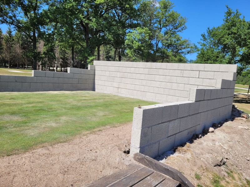 réalisation d'un mur de parement