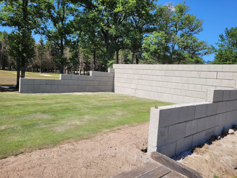 réalisation d'un mur de parement